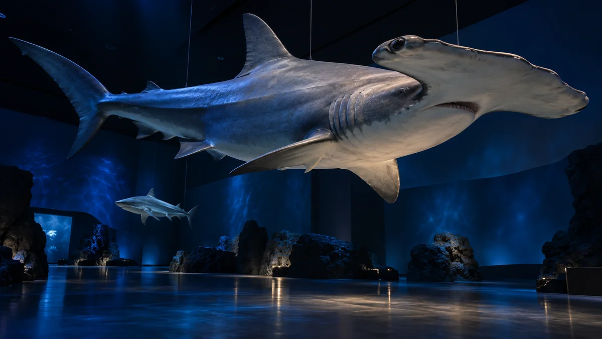 バルセロナのコスモカイシャでサメ展──実物大模型10体、博物館一般入場8ユーロ・16歳未満無料(学校団体除く)