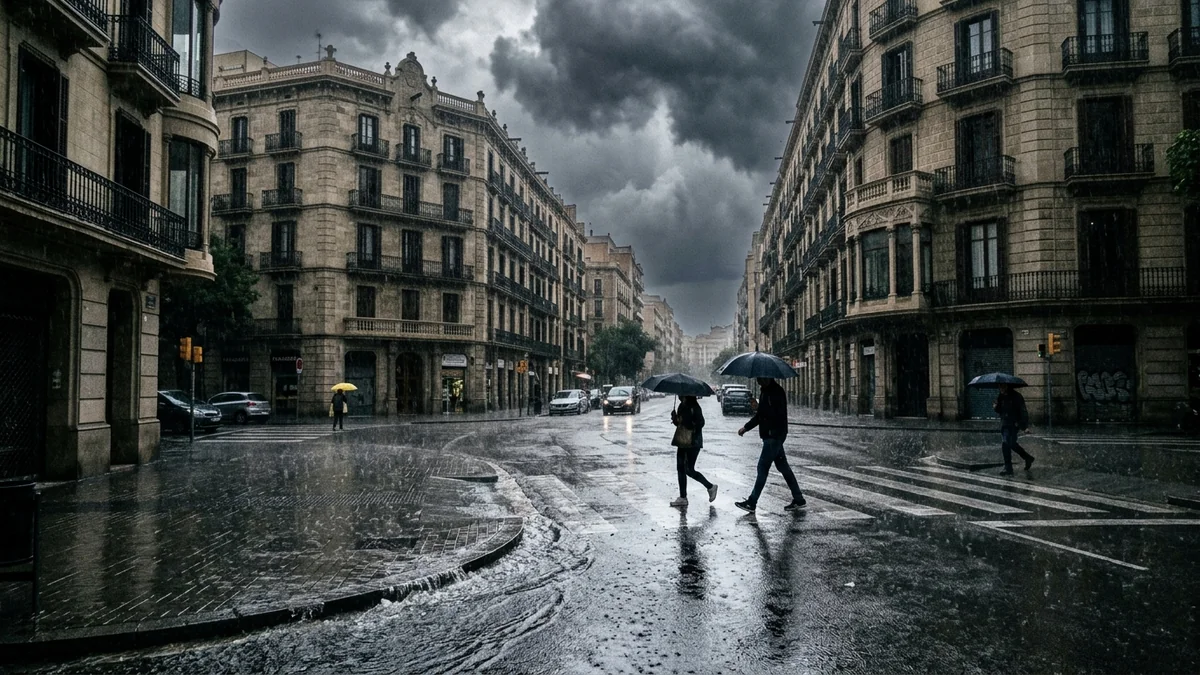 バルセロナに豪雨の赤色警報、29日は朝から昼すぎが山場──「30分で40ミリ超」の恐れ、前夜にES-Alert。休校はなし、旅行者がきょう気をつけること